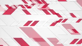 Bright red tech geometric abstract motion design. Seamless loop. Video animation 