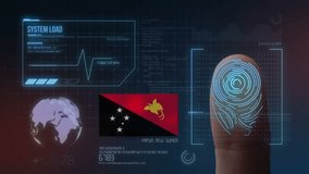 Finger Print Biometric Scanning Identification System. Papua New Guinea Nationality  - Powered by Shutterstock - Get 15% off with code: PIKWIZARD15