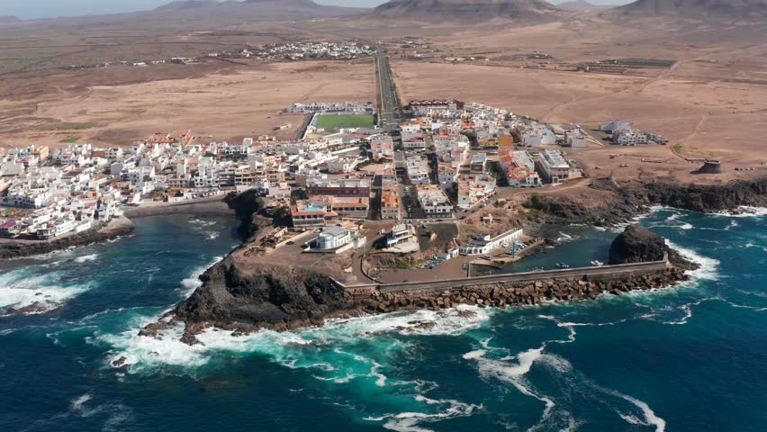 El Cotillo town aerial shot