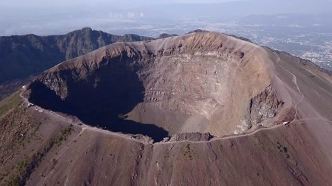 the crater of Mount Vesuvius