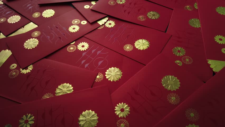 Red packet background , Chinese new year wish concept .