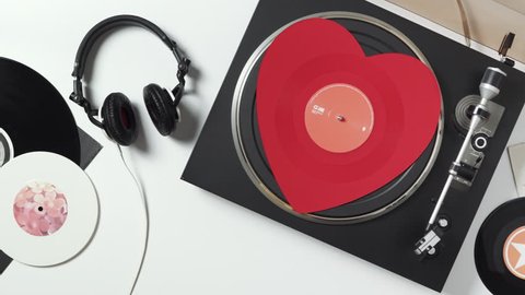 Red Heart Shaped Vinyl Stock Video Footage 4k And Hd Video Clips Shutterstock