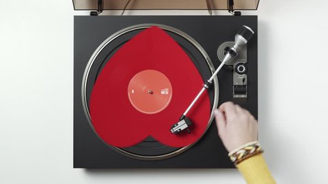 Red Heart Shaped Vinyl Stock Video Footage 4k And Hd Video Clips Shutterstock