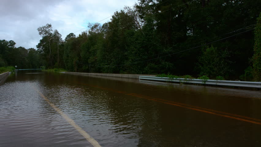 river flooding footage from hurricane Florence