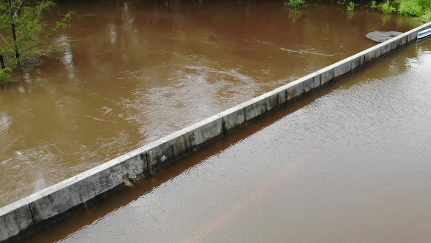 river flooding footage from hurricane Florence in North Carolina
