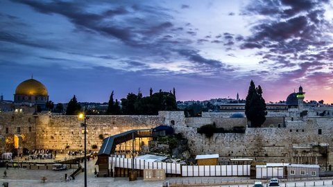 Sunrise at the Western Wall, Jerusalem