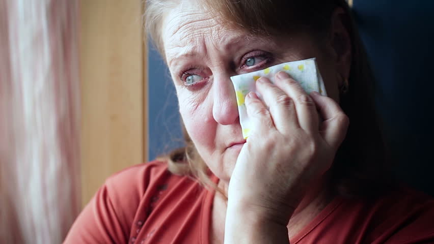 Elderly Woman Crying Wiping Her Stock Footage Video 100 Royalty Free 1022153197 Shutterstock 0444