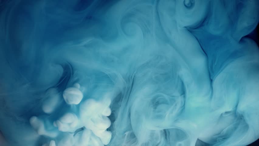 White and Blue abstract ink mixed in water.