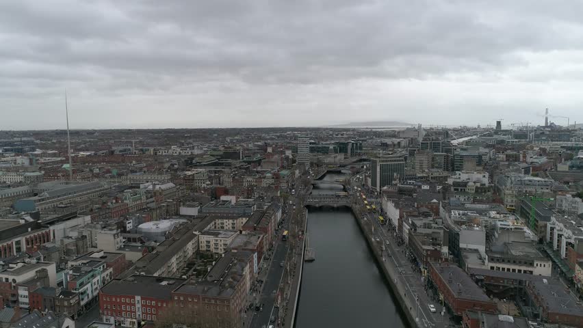 Dublin aerial sky view 4k