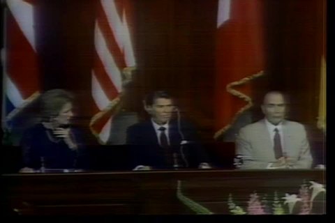 CIRCA 1982 - US Secretary of the Treasury, Donald Regan, praises the Versaille Summit as a tremendous success.