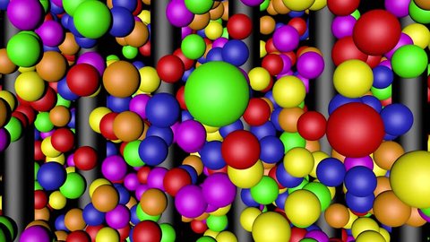 Animation Shiny Colored Balls Children 3d Stock Footage Video (100% ...