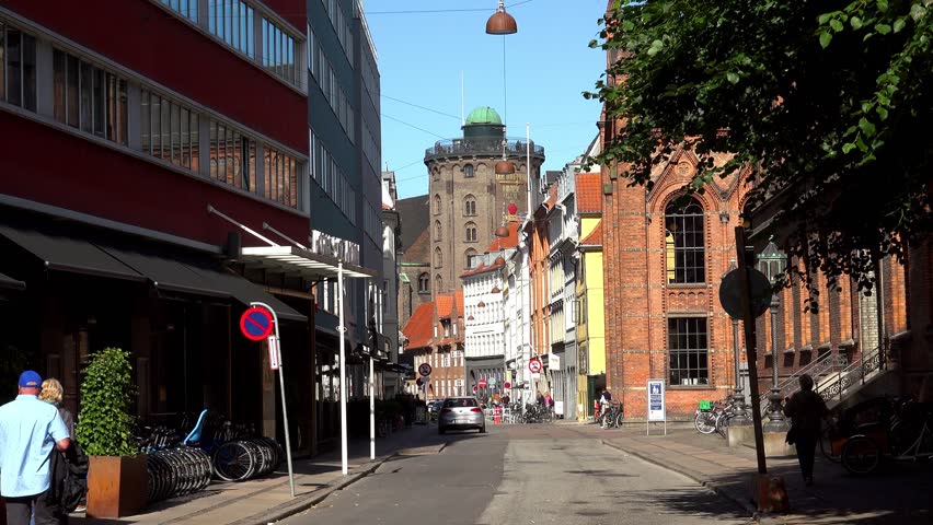 Round Tower. Copenhagen. Denmark. Shot in 4K (ultra-high definition (UHD)).
