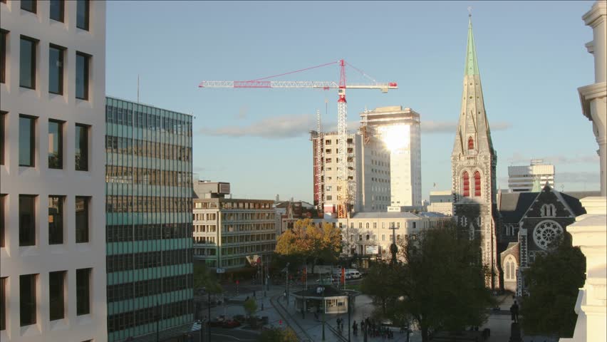 Christchurch Cathedral and city centre sunset timelapse, 2010 pre-earthquake