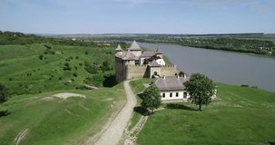 Medieval fortress Khotyn on the river Dniester