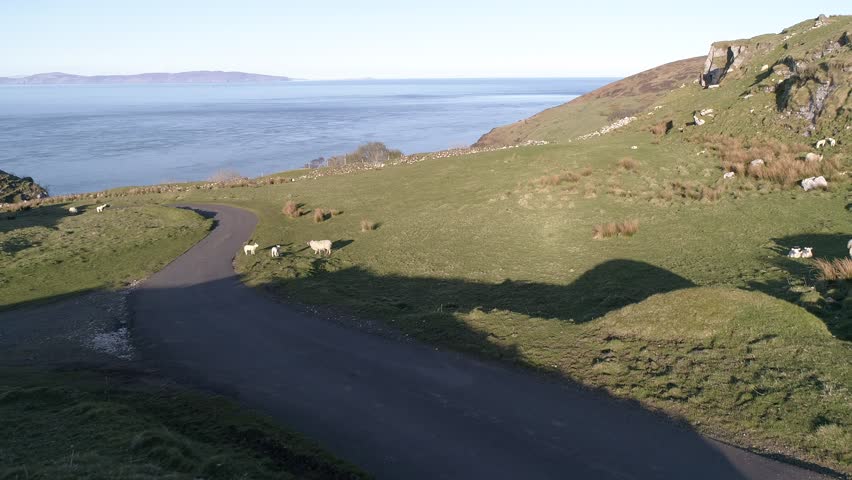 Ireland landscapes aerial 4k