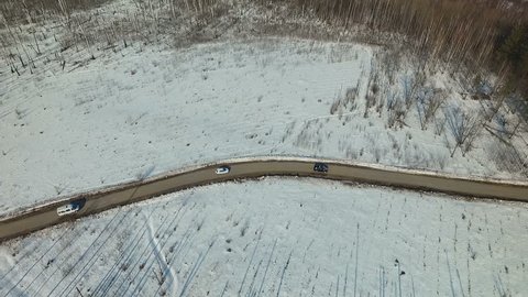Beautiful View Highway on Chilly Winter Day