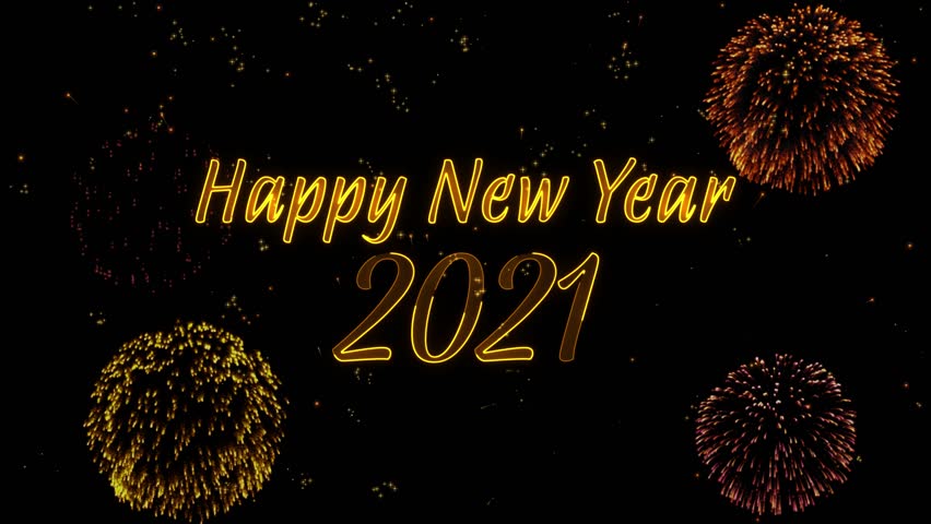 Happy New Year 2021 Greeting Stock Footage Video 100 Royalty