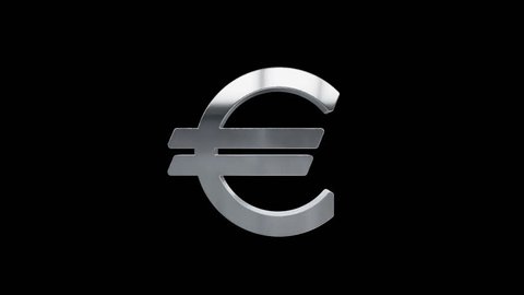 Fractured Euro value 3d model with disappearing effect. Financial crisis concept. Available in FullHD and HD video.