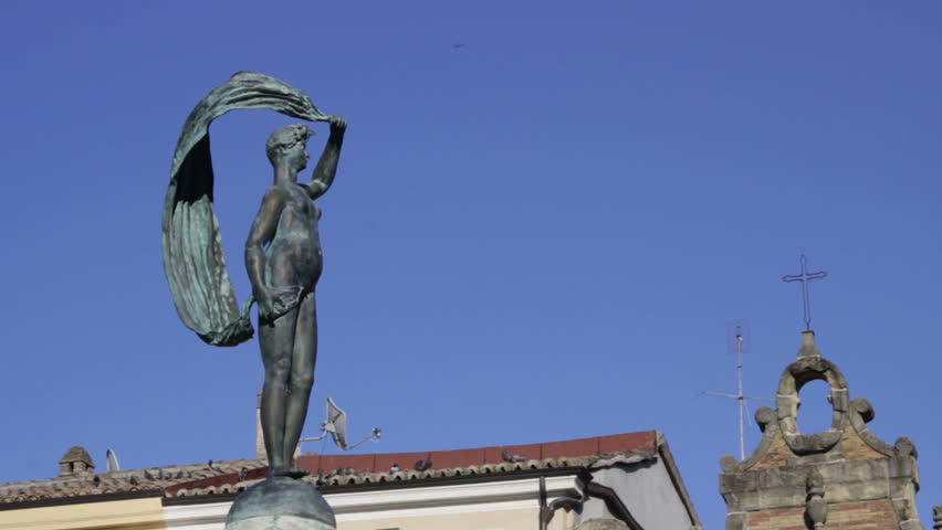 Fortune Statue Fountain Fontana della Fortuna. Fano,Italy