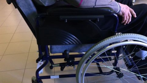 wheelchair user in a long-term home