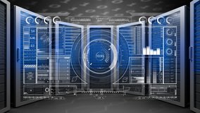 Digital composite of computer servers with data analysis in front - Powered by Shutterstock - Get 15% off with code: PIKWIZARD15