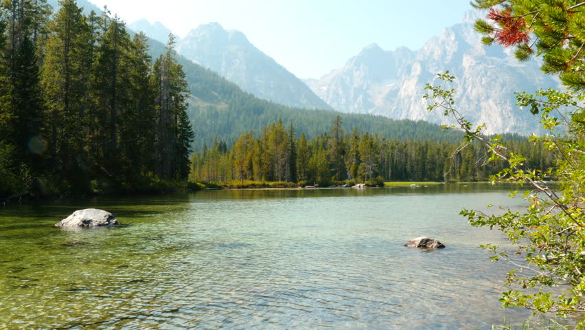 Grand Teton National Park, WY, USA. String Lake. Two shots.