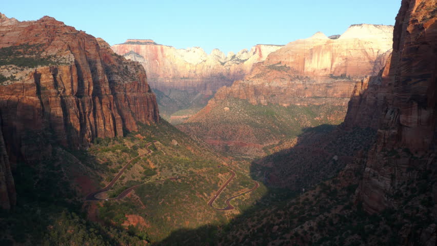 Zion National Park, UT, USA: View from the Canyon Overlook | Shutterstock HD Video #1022389957