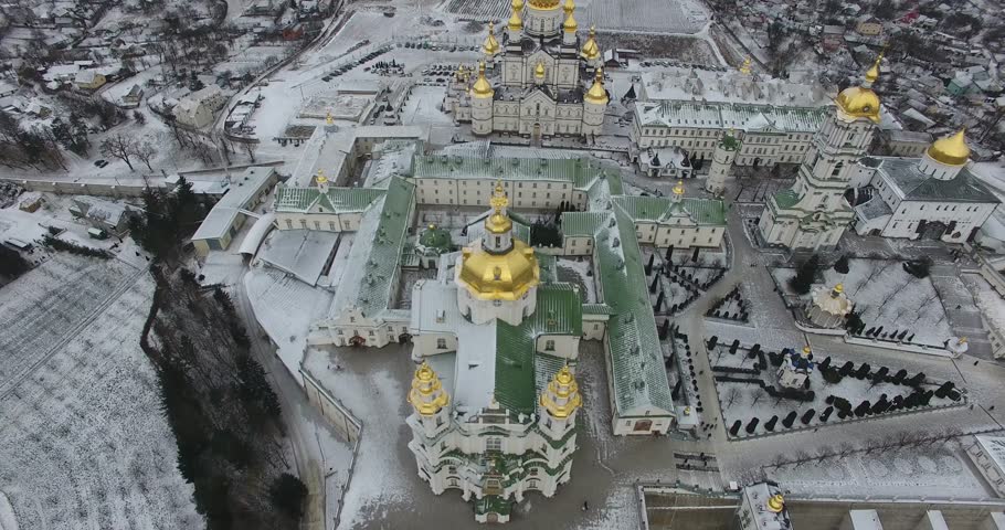 Cathedral of Transfiguration of Lord, 2017, Pochayiv Lavra, Ternopil Oblast, Ukraine. Largest orthodox church complex and monastery in western Ukraine and second in Ukraine, after Kiev-Pechersk Lavra