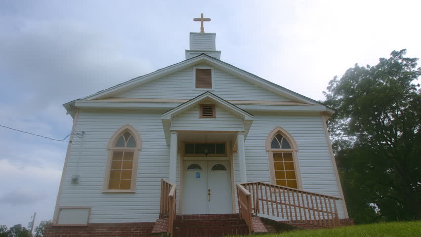 Southern baptist country church in rural Mississippi