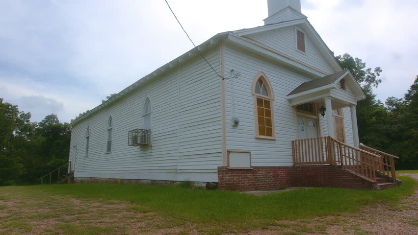 Southern baptist country church in rural Mississippi Royalty-Free Stock Footage #1022407378