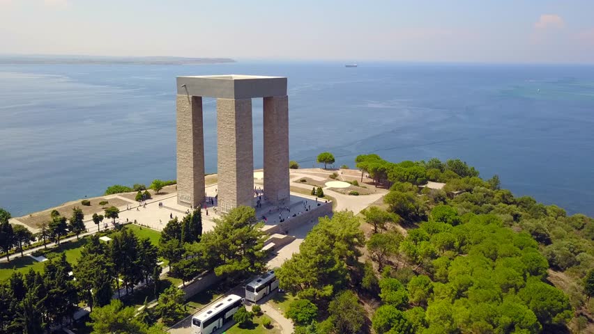 Gallipoli peninsula, where Canakkale land and sea battles took place during the first world war. Martyrs monument and Anzac Cove.