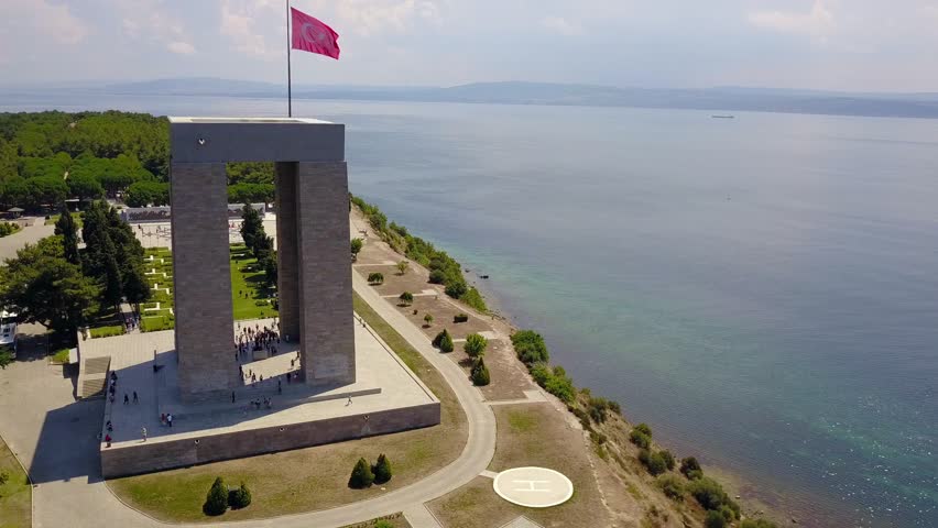Gallipoli peninsula, where Canakkale land and sea battles took place during the first world war. Martyrs monument and Anzac Cove.