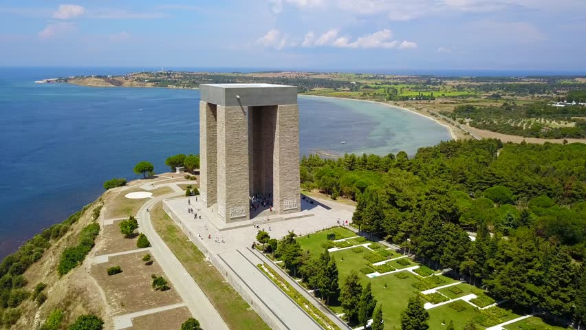 Gallipoli peninsula, where Canakkale land and sea battles took place during the first world war. Martyrs monument and Anzac Cove.