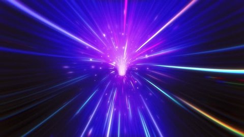 Neon VJ Light Tunnel. Seamlessly Looping Animated Background.