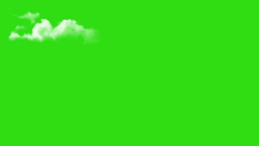 Cloud chroma key for time lapse motion graphic. Animated symbol. Icon animation on green screen. Royalty-Free Stock Footage #1022426170