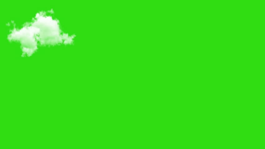 Cloud chroma key for time lapse motion graphic. Animated symbol. Icon animation on green screen. Royalty-Free Stock Footage #1022426173