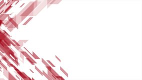Bright red tech geometric abstract motion design. Seamless loop. Video animation Ultra HD 4K 3840x2160