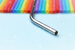 straw straws metal plastic drinking background colourful full screen single use straws reusable pollution rainbow of colors stock, footage, video, clip,