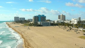 Summer in Fort Lauderdale Beach aerial video 4k