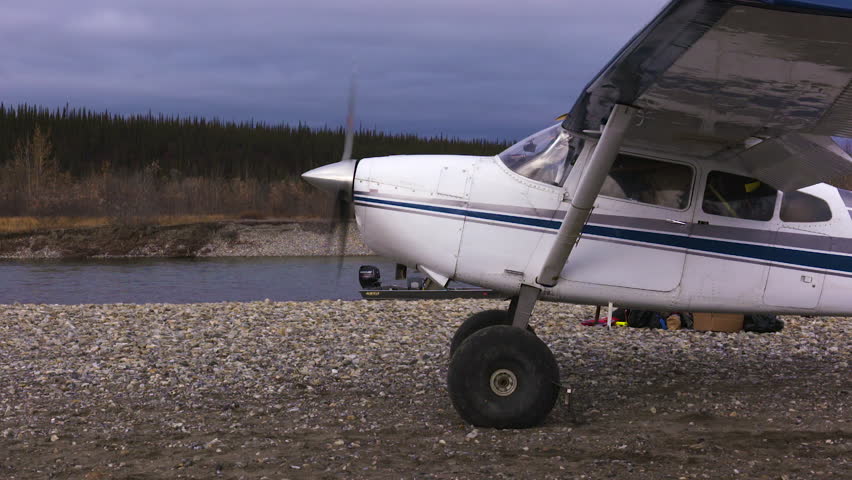 bush plane flying in Alaska