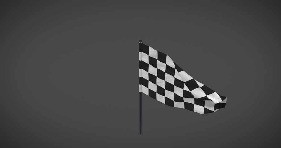 Racing flags - Checker flag looping animation with alpha mask Royalty-Free Stock Footage #1022469673