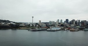 Some breathtaking drone video off a pier in Seattle during June 