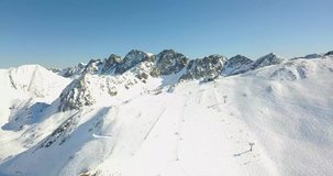 ski resort in Europe, snowy mountains