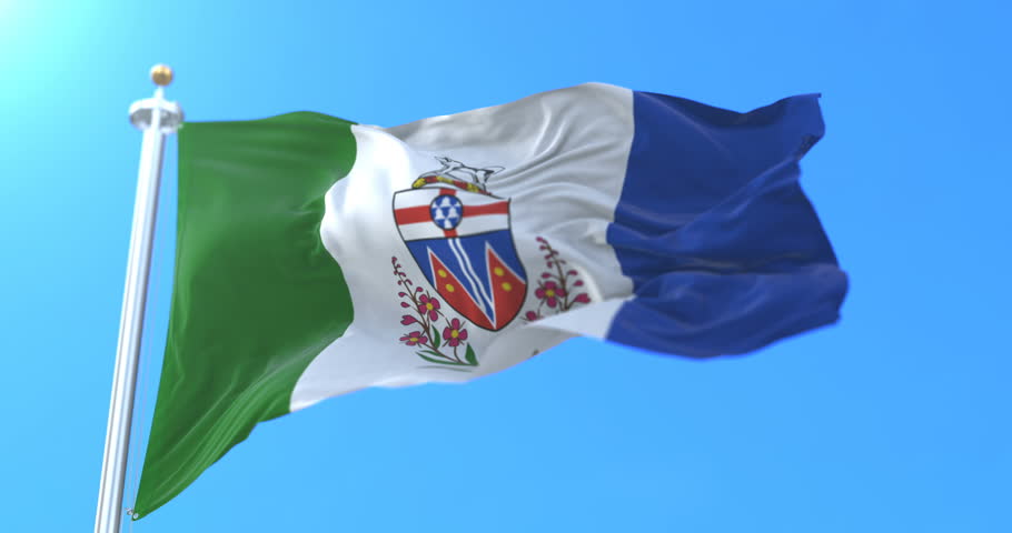 Flag of the federal territory of Yukon, Canada. Loop