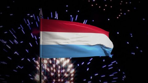 New year firework flag of Luxembourg