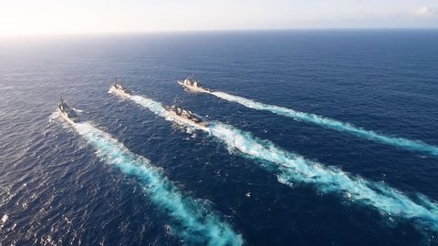 CIRCA 2010s - U.S. Navy, JMSDF Concludes MultiSail