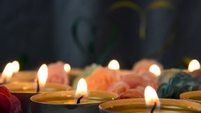 Candles are lit with matches, the light of candles fluctuates from the wind - Powered by Shutterstock - Get 15% off with code: PIKWIZARD15