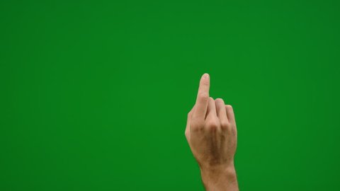 Set of 9 different one finger swipe gestures fast and slow on greenscreen shot on R3D in 4k