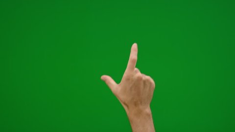 Set of 6 different two finger zoom gestures fast and slow on greenscreen shot on R3D in 4k