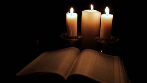holy bible lit by candle light Stock Footage Video (100% Royalty-free)  1022608126 | Shutterstock